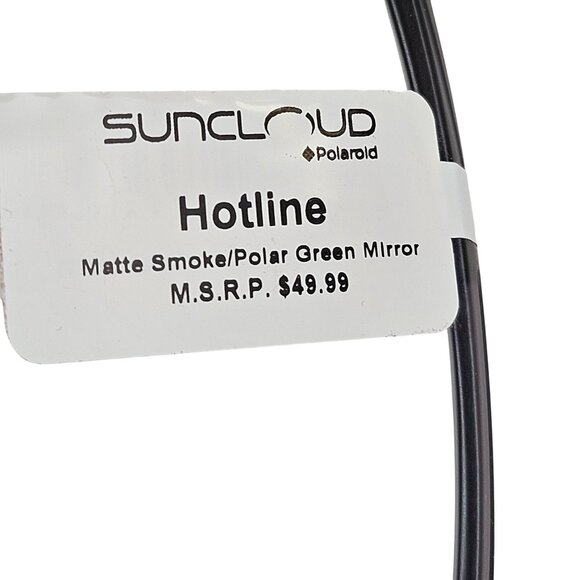 Suncloud Hotline Polarized Sunglasses Matte Smoke/Polar Green Mirror Sports Case - Picture 6 of 9